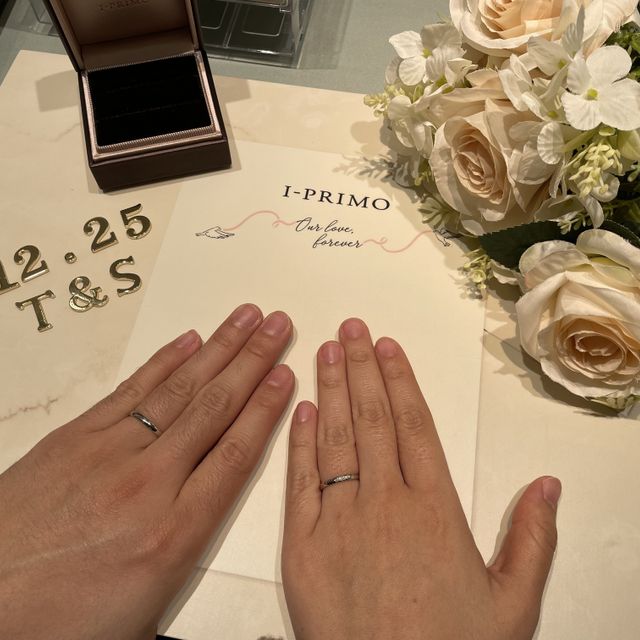 【アイプリモ(I-PRIMO)の口コミ】 滑らかなデザインでダイヤモンドも派手じゃないので、毎日付けていても邪…