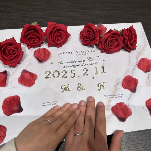 【ラザール ダイヤモンド(LAZARE DIAMOND)の口コミ】 七色に輝くダイヤモンドに惹かれました。ネットの画像でも指輪を拝見して…