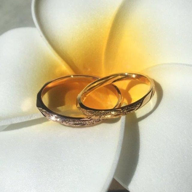 【PRIVATE BEACH(プライベートビーチ)の口コミ】 夫がもともとハワイアンジュエリーが好きだったのて、自然と結婚指輪もハ…