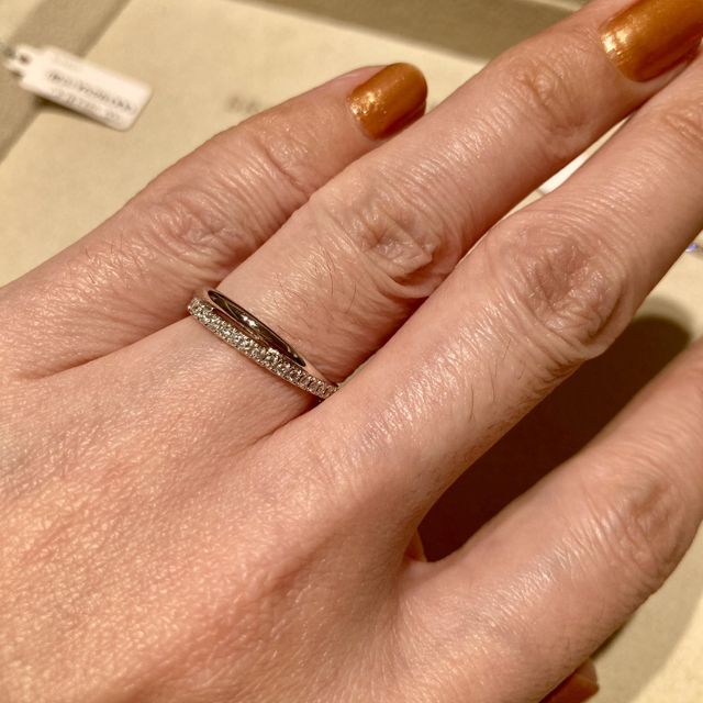 【和光ブライダルブティックギンザの口コミ】 ゴールドとプラチナが両方とも使われているデザインが気に入って決めまし…