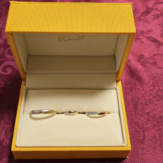【ケイウノ ブライダル(K.UNO BRIDAL)の口コミ】 結婚指輪は決まったデザインをカスタム、ベビーリングも結婚指輪とセット…
