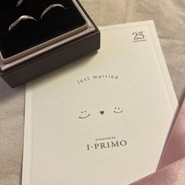 【アイプリモ(I-PRIMO)の口コミ】 自分の指の長さを計測して、似合うリングの中から選びました。ダイヤモン…