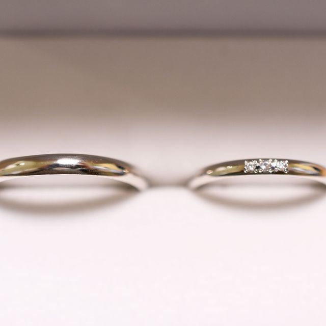 【湘南彫金工房 andfuseの口コミ】 指輪の幅を夫と違うサイズに変えられたので指が細く見え、また、自分で作…