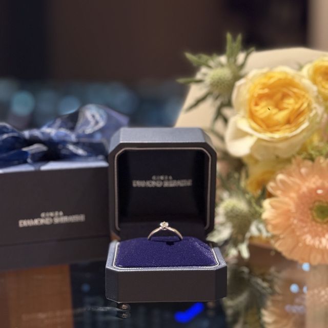 【銀座ダイヤモンドシライシの口コミ】 今回購入した指輪のオススメポイントは、まず石の輝きです。ダイヤモンド…