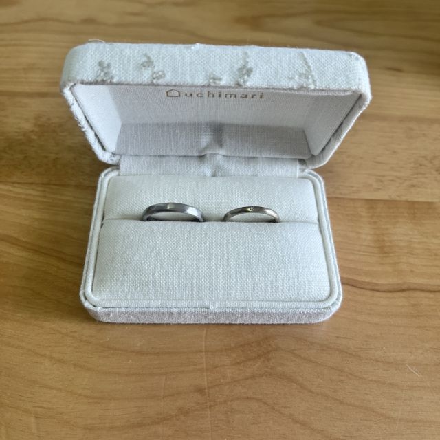 【uchimari(ウチマリ)の口コミ】 手作りで指輪を製作しました。プラチナで考えていましたが肌馴染みがいい…