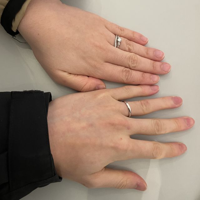 【アイプリモ(I-PRIMO)の口コミ】 女性用の指輪はダイヤがキラキラしていて可愛いので、手を見るだけでテン…