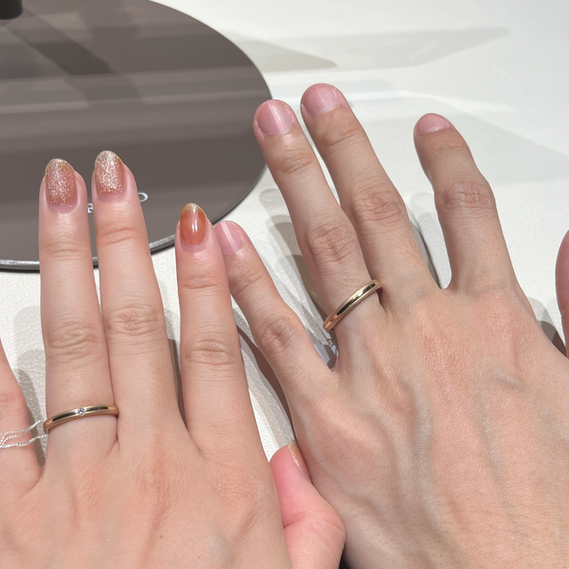 【アイプリモ(I-PRIMO)の口コミ】 ストレートデザインかつ一粒ダイヤで、ゴールドでつや消し加工があるもの…