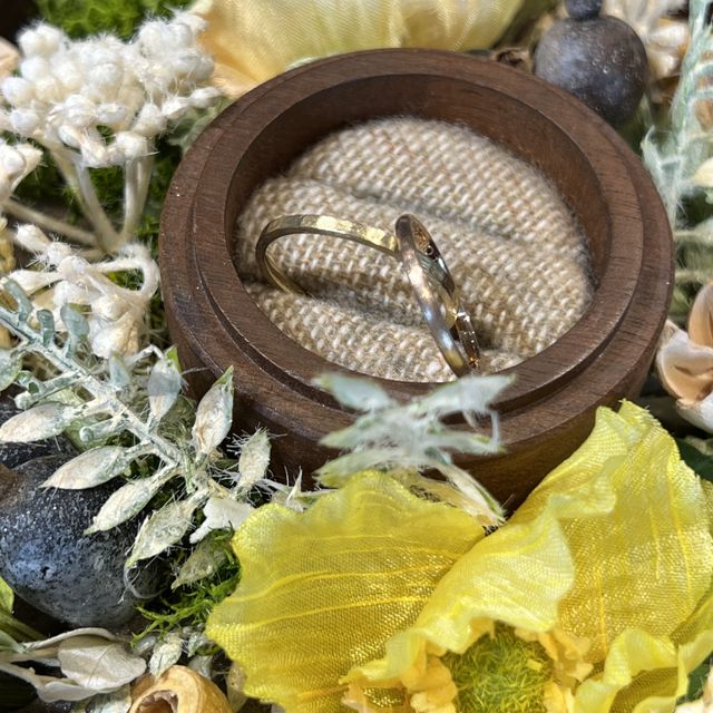 【鎌倉彫金工房の口コミ】 すべて手作りで好きなデザインを決めて制作しました。傷をつけたり、磨い…