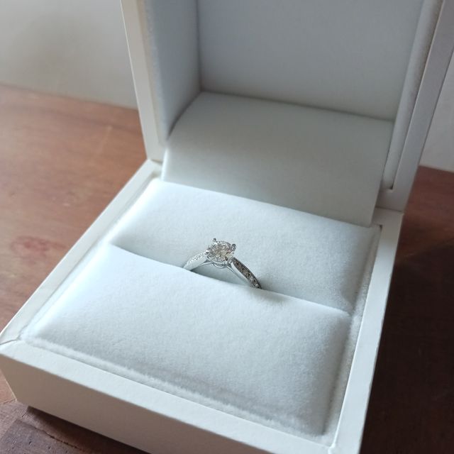 【ギンザタナカブライダル(GINZA TANAKA BRIDAL)の口コミ】 夫の実家から譲り受けたダイヤモンドを使用していただき、リングにしまし…
