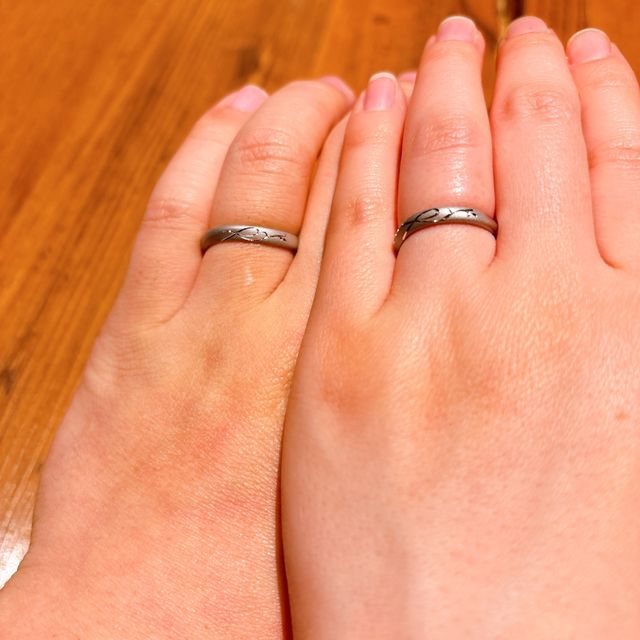 【ケイウノ ブライダル(K.UNO BRIDAL)の口コミ】 私達の想いを形にしてもらいました。地金は、種類から加工方法を選べまし…