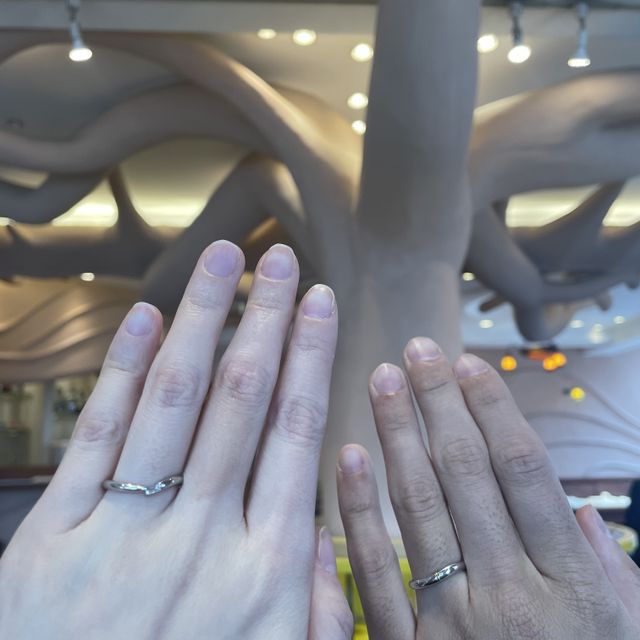 【ケイウノ ブライダル(K.UNO BRIDAL)の口コミ】 指輪の着け心地はよく、他ブランドとの違いは正直わからなかった。メンズ…