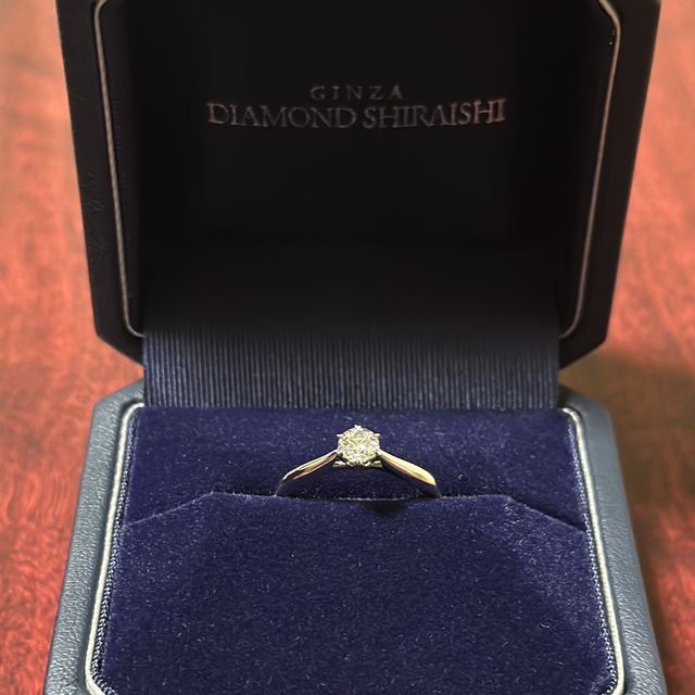 【銀座ダイヤモンドシライシの口コミ】 リング部分、ダイヤモンドのグレードやカラット数など自分のオーダーに合…