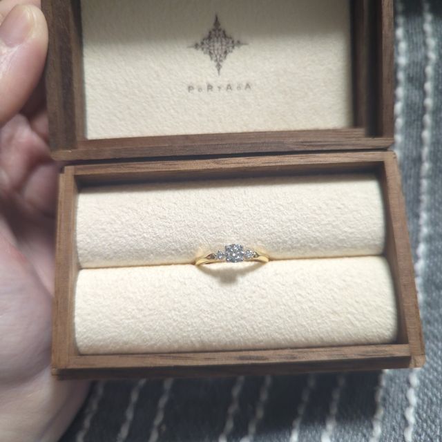 【PORTADA(ポルターダ)の口コミ】 私の指が細すぎて追加料金（+5500）かかりましたが、可愛く仕上がって大満…