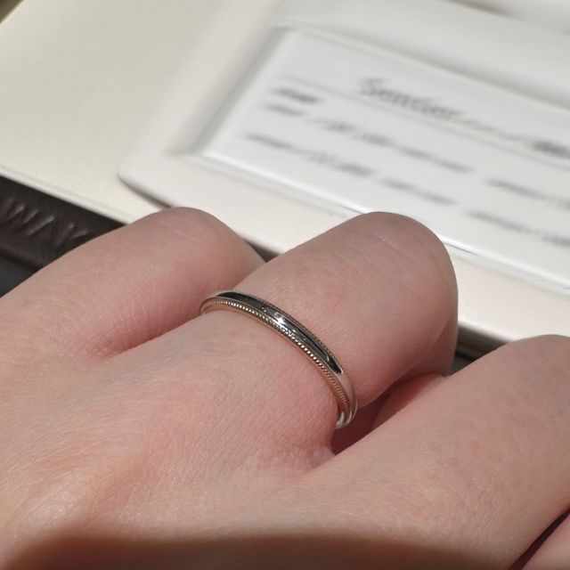 【俄(にわか)の口コミ】 もともとミル打ちの結婚指輪に興味があり、こちらのミル打ちは他のに比べ…
