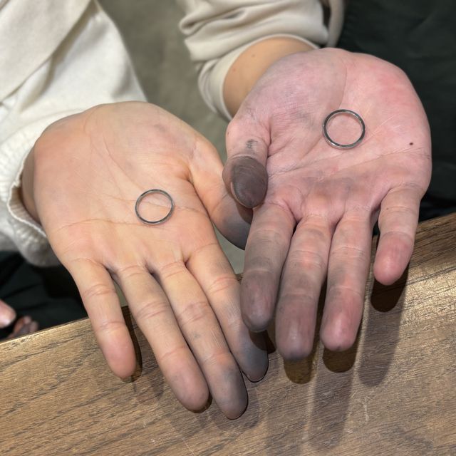 【鎌倉彫金工房の口コミ】 平打ち、プラチナ、ライン加工、ヘアライン加工は一緒の内容で、最終のデ…