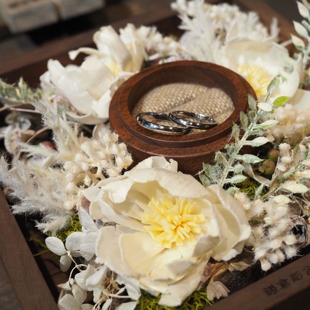 【鎌倉彫金工房の口コミ】 ふたりで記念に残せると思い手作り結婚指輪にしました！！
プラチナ素材の…