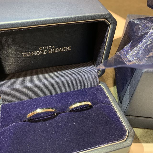 【銀座ダイヤモンドシライシの口コミ】 指輪全部に意味があるようでしたが、私たちが選んだ指輪は2人の時を刻むと…
