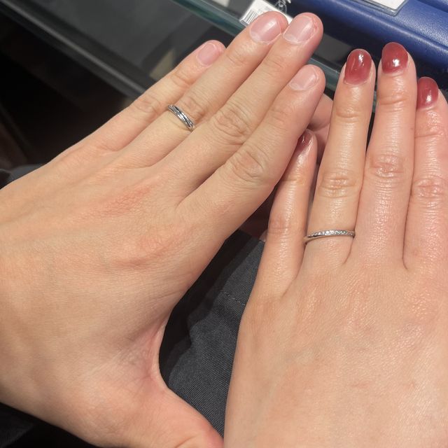 【銀座ダイヤモンドシライシの口コミ】 指輪のデザインは店舗にある中で一番自分が好きなデザインを選ばせていた…