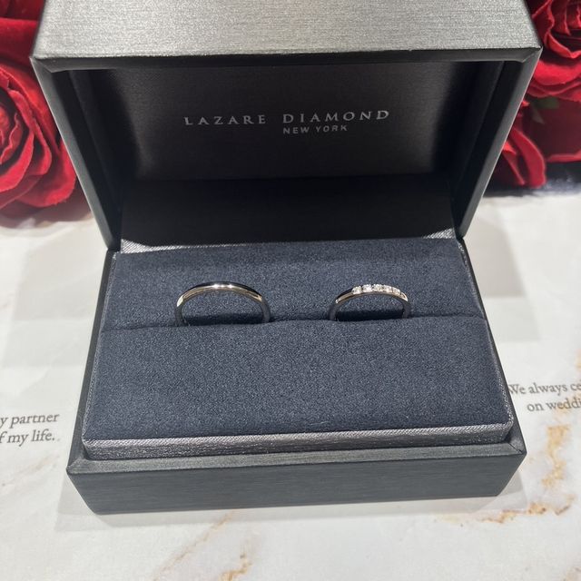 【ラザール ダイヤモンド(LAZARE DIAMOND)の口コミ】 飽きがこないデザインでオススメです。バツイチで指輪の購入は二度目なの…