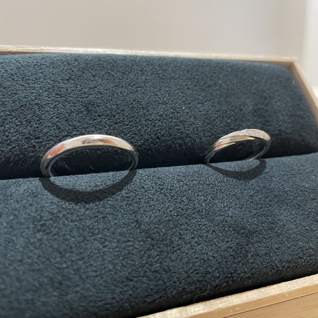 【出雲結(いずもゆい)の口コミ】 シンプルながら自分の想いを込めたデザインです。鏡面加工とホーミング加…