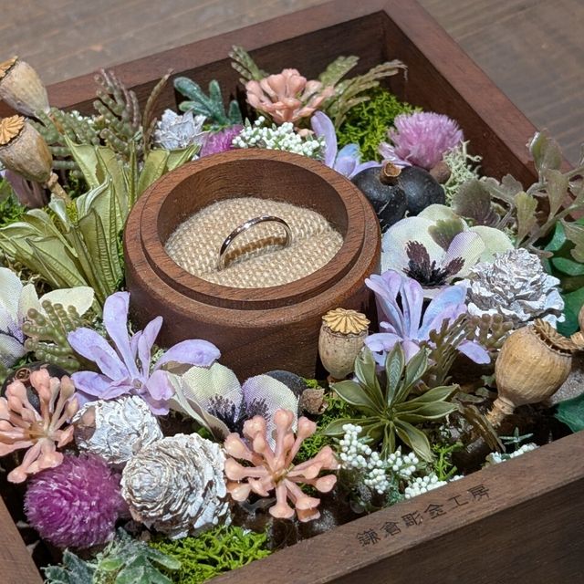 【鎌倉彫金工房の口コミ】 指輪の形、太さ、デザイン、すごく悩みましたが、時間をかけて考える時間…