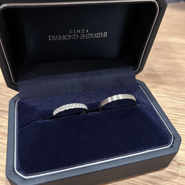 【銀座ダイヤモンドシライシの口コミ】 太さはしっかりありながら、ダイヤも華やかです
指が長いからしっかり存在…