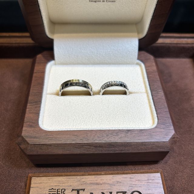【TANZO.(鍛造指輪)の口コミ】 2人とも、好みも似合うものも違うので、オーダーメイドの指輪を作ることに…
