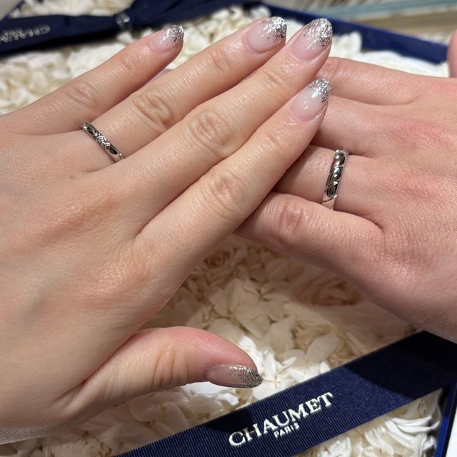 【ショーメ(CHAUMET)の口コミ】 プラチナリング一粒のトルサードを選びました。
ダイヤなし、一粒で悩みま…