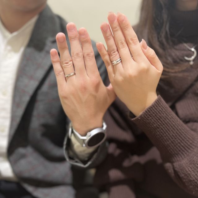 【出雲結(いずもゆい)の口コミ】 男性の指輪のデザインが素敵で選びました。つやけし加工が選べるところも…