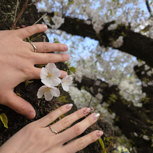 【ケイウノ ブライダル(K.UNO BRIDAL)の口コミ】 つや消しをする事で木目を強調させるそうですが、キラキラした指輪にも憧…
