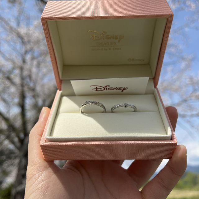 【ケイウノ ブライダル(K.UNO BRIDAL)の口コミ】 大好きなディズニーでプロポーズして貰ったので、ディズニーの指輪がいい…