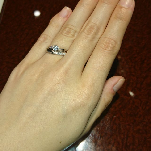 【JEWELRY  KAMATA(ジュエリーかまた)の口コミ】 フルオーダーメイドで作っても婚約指輪と結婚指輪を合わせられるとアドバ…