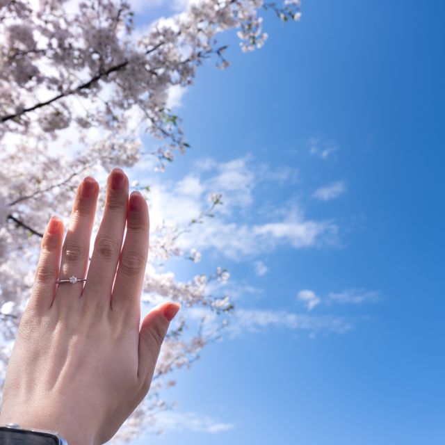 【銀座ダイヤモンドシライシの口コミ】 シンプルなデザインと大きすぎないダイヤモンドで日常生活でもつけれるよ…