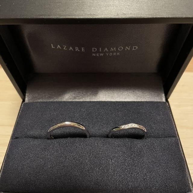 【ラザール ダイヤモンド(LAZARE DIAMOND)の口コミ】 沢山の中から、選べてたくさん迷いましたが、自分に合った結婚指輪を買う…