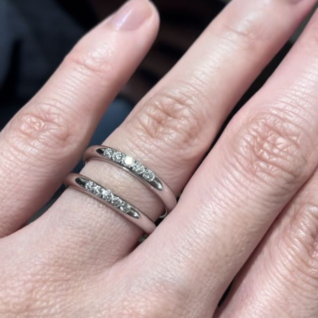 【和光ブライダルブティックギンザの口コミ】 今でも見惚れてしまうリングです。ちょうどいい幅で、さすがの和光さん、…