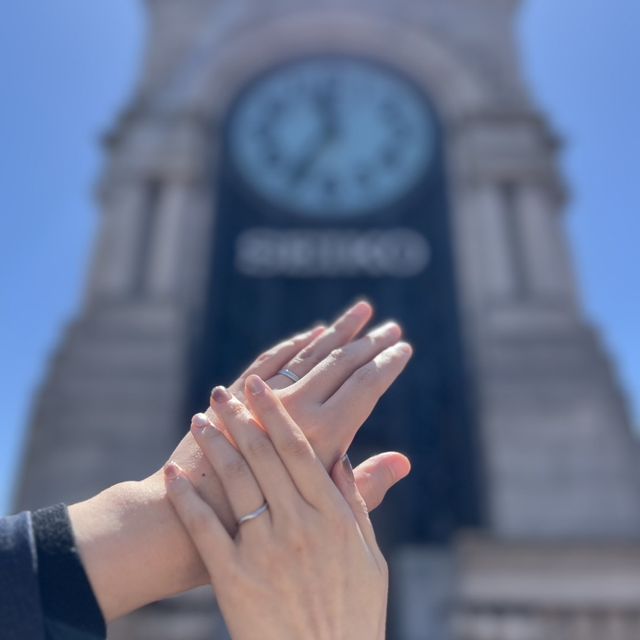 【和光ブライダルブティックギンザの口コミ】 シンプルで飽きないデザインが良いと思いました。画像で見るのと実際に見…