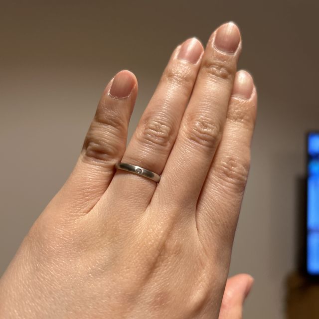 【BRILLIANCE+(ブリリアンスプラス)の口コミ】 ヘアーラインという少しくすみがかった指輪が可愛いかったです。他の店舗…