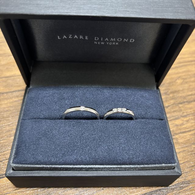【ラザール ダイヤモンド(LAZARE DIAMOND)の口コミ】 複数店舗見ましたがどの角度から見てもダイヤモンドの輝きが綺麗でした。…