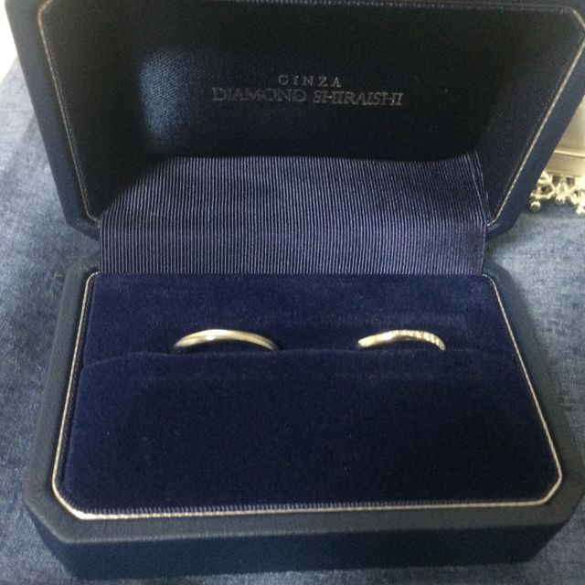 【銀座ダイヤモンドシライシの口コミ】 お店の対応もものすごく良くて
２つの指輪を重ねると繋がると
言うことも…