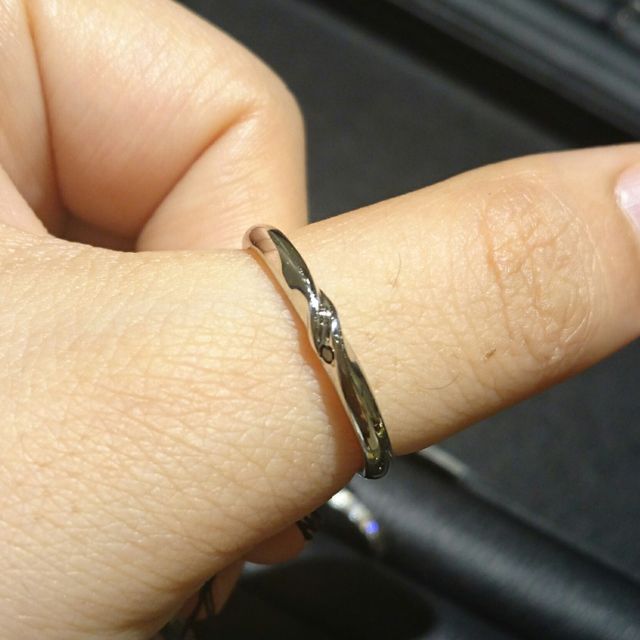 【エクセルコダイヤモンド(EXELCO DIAMOND)の口コミ】 どのブランド、結婚指輪も流行りのS字カーブの物が多く似たようなデザイン…