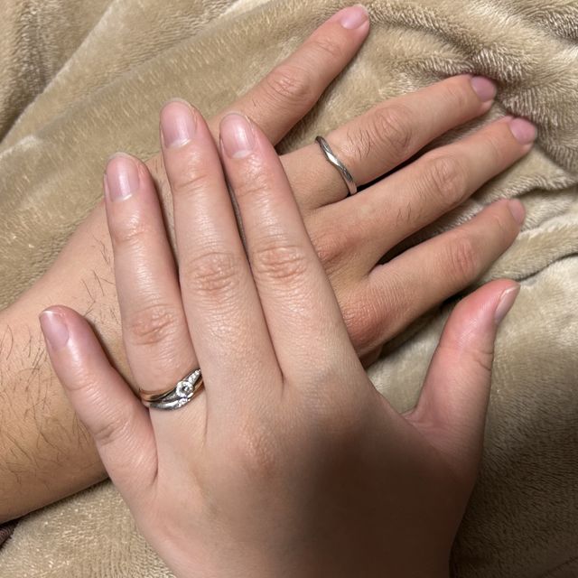 【COCKTAIL(カクテル)の口コミ】 婚約指輪と結婚指輪はどうしても重ね付けしたかったので、２つ合わせた時…