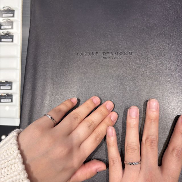 【ラザール ダイヤモンド(LAZARE DIAMOND)の口コミ】 pt950でダイヤモンドがワンポイントでついているところが気に入っていると…