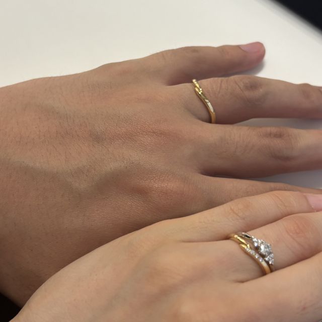 【ヴァンドーム青山(VENDOME AOYAMA)の口コミ】 リングについているダイヤモンドが枝豆みたいで可愛いと思い、目をつけて…