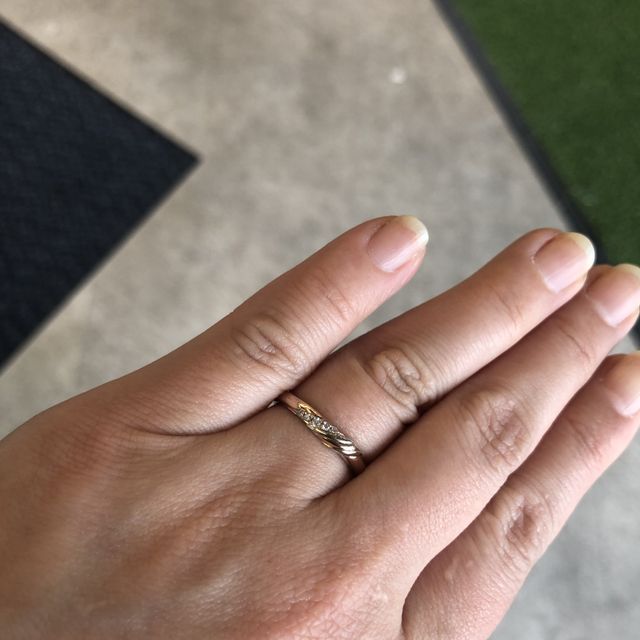 【ケイウノ ブライダル(K.UNO BRIDAL)の口コミ】 チップとデールの可愛いお顔が内側に入っており、外側も尻尾のイメージで…