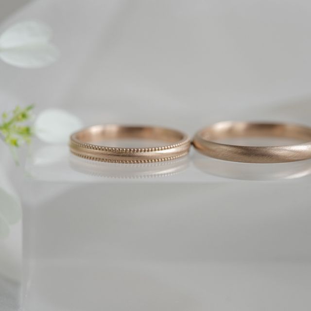 【Cayof(カヨフ)の口コミ】 指輪については素材選びから柔軟に選ぶことができました。シャンパンゴー…