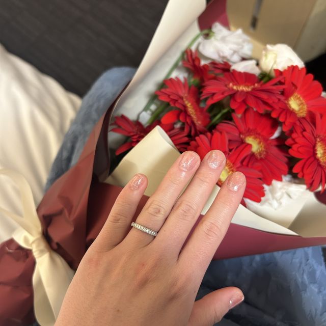 【エクセルコダイヤモンド(EXELCO DIAMOND)の口コミ】 大きなダイヤがついたリングは日常生活で着けにくいだろうとのことで、エ…