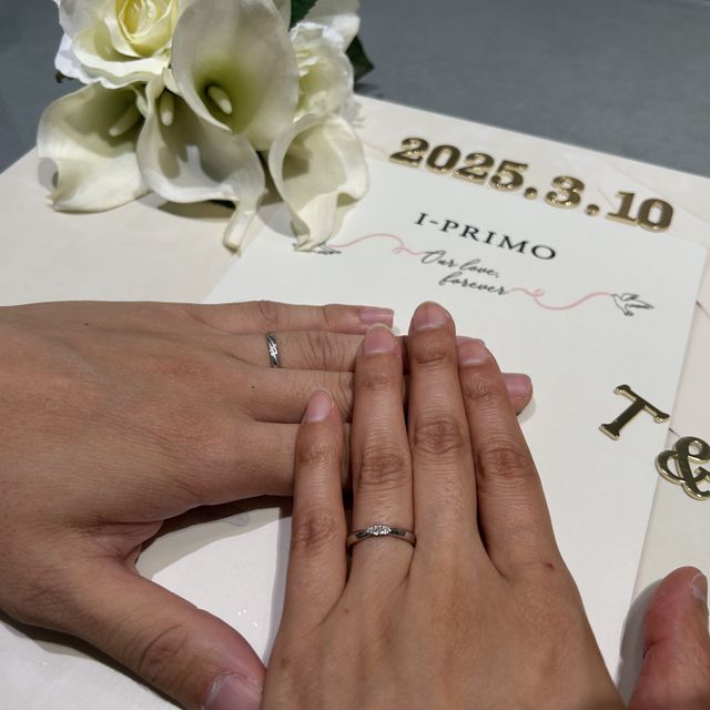 【アイプリモ(I-PRIMO)の口コミ】 お互いの趣味が違うのでそれぞれで選びましたが、ペアのようなデザインに…