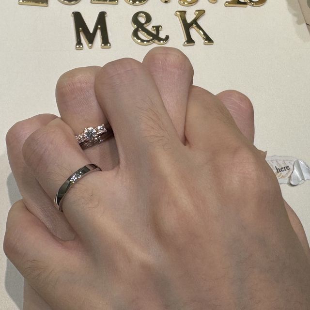 【アイプリモ(I-PRIMO)の口コミ】 彼がシンプルなもの、私がシンプルすぎないけれどできるだけ2人のデザイン…