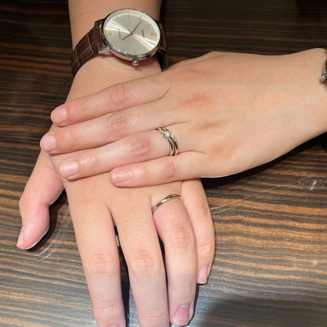 【AMATSU(アマツ)の口コミ】 プラチナとピンクゴールドのコンビネーションがとてもおしゃれで、一目で…