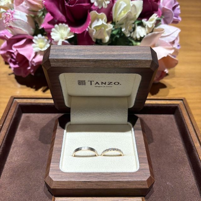【TANZO.(鍛造指輪)の口コミ】 デザインやダイヤの大きさ等、好みのデザインのものに仕上がる事ができた…